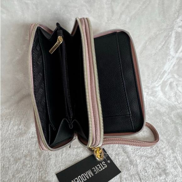 Brand New Steve Madden Medium Blush Zip Around Wallet - Picture 6 of 6